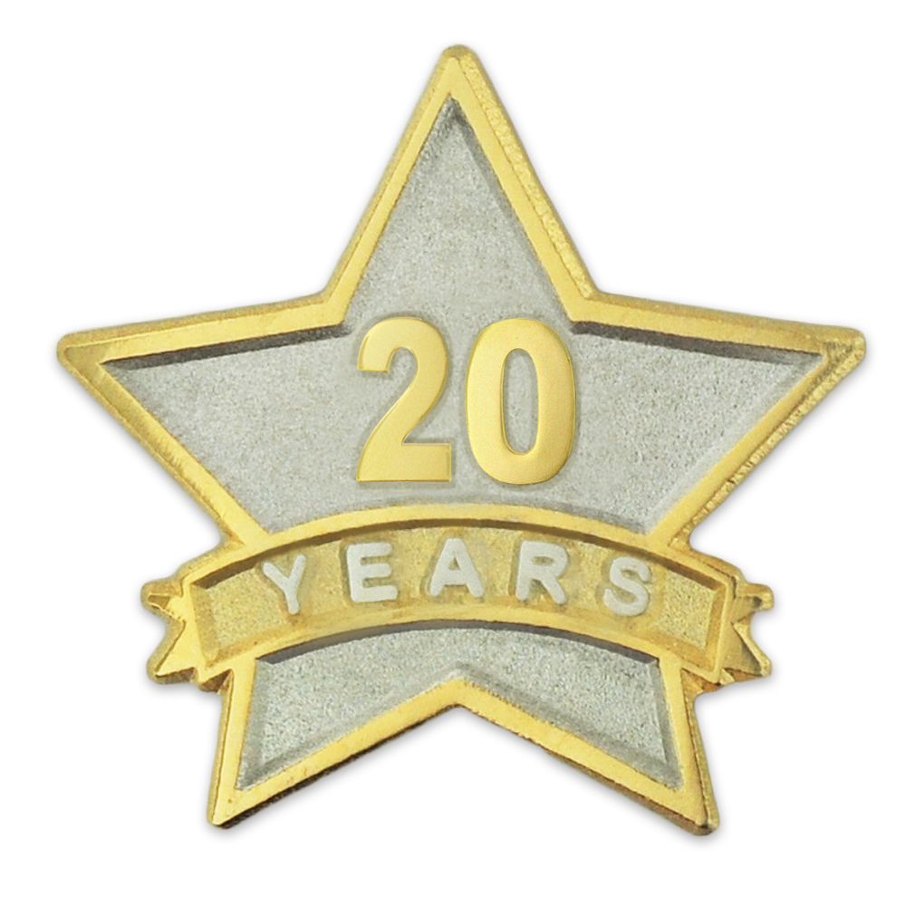 Shop Awards and Gifts 20 Year Federal of Service Lapel Pin - Pack of 6
