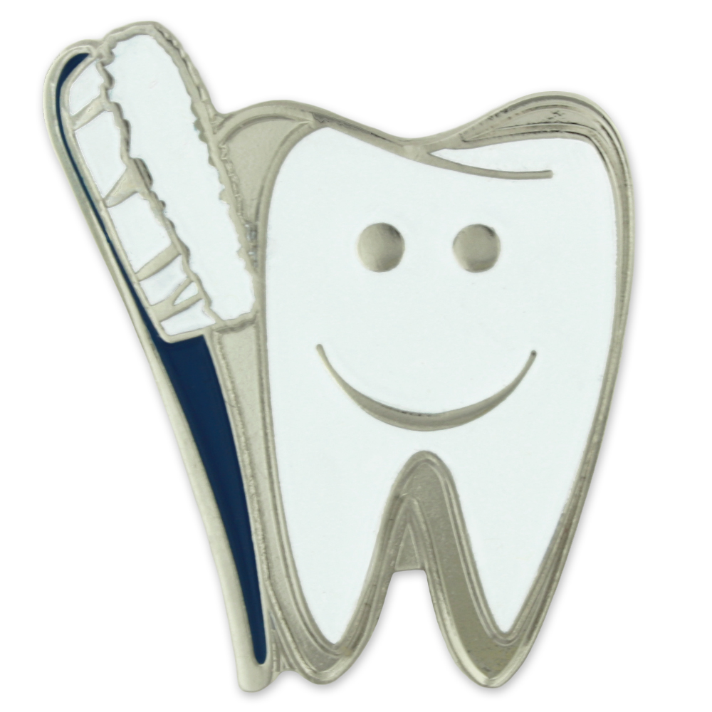 PinMart's Dental Tooth with Brush Dentist Enamel Lapel Pin eBay