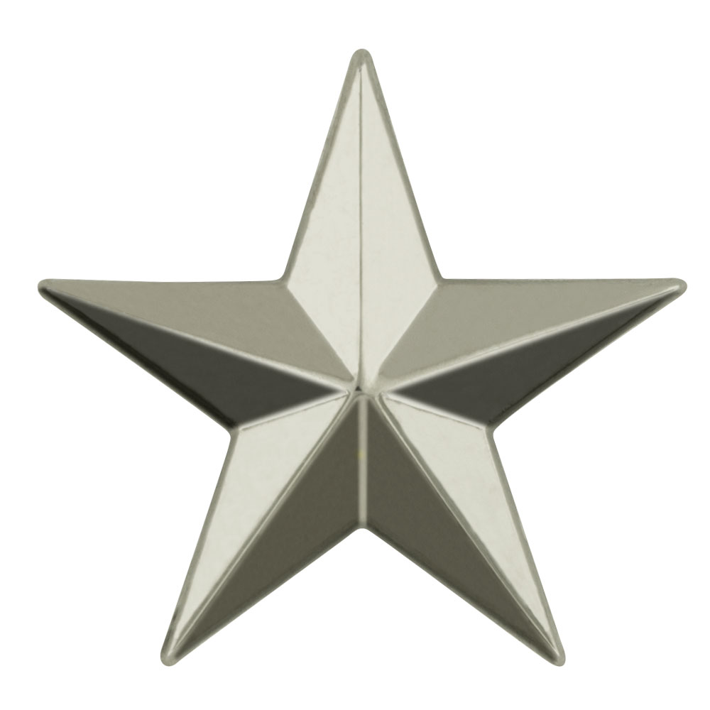 PinMart's Military 3D 5 Point Silver Star Lapel Pin eBay
