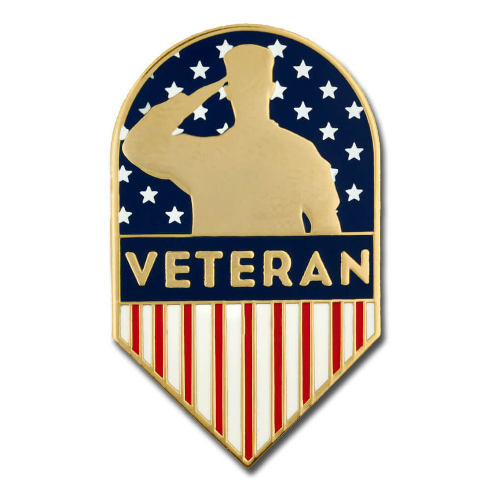 PinMart's US Veteran American Flag Shield Military Enamel Lapel Pin eBay