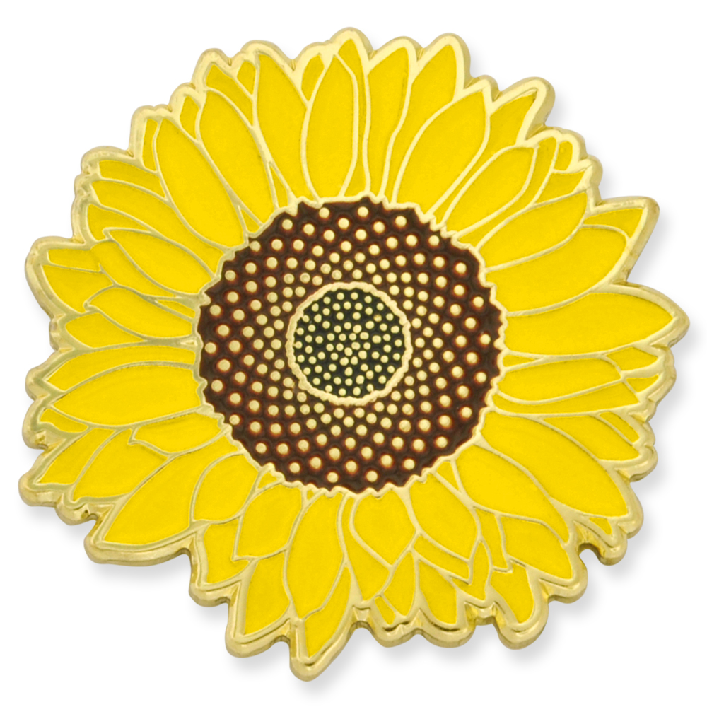 PinMart's Bright Yellow Sunflower Summer Enamel Lapel Pin eBay