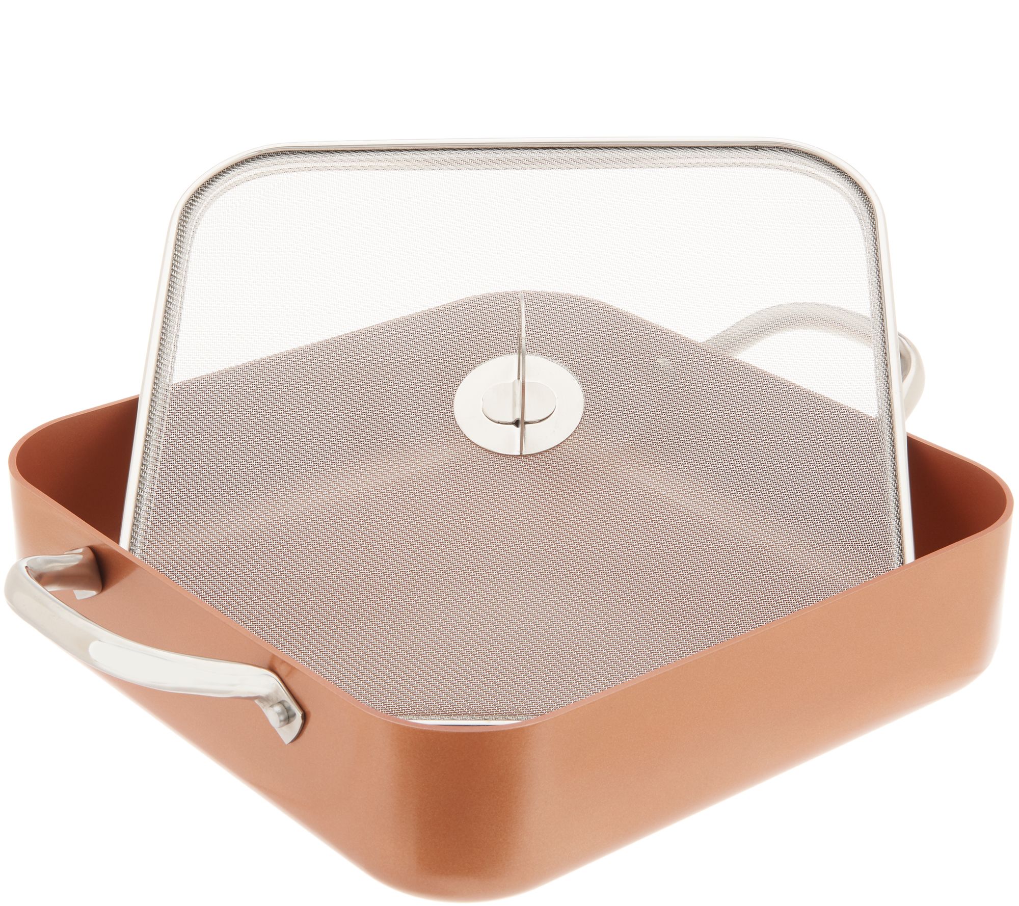 Copper Chef 11" Chicken Fryer with Glass Lid and Accessories eBay