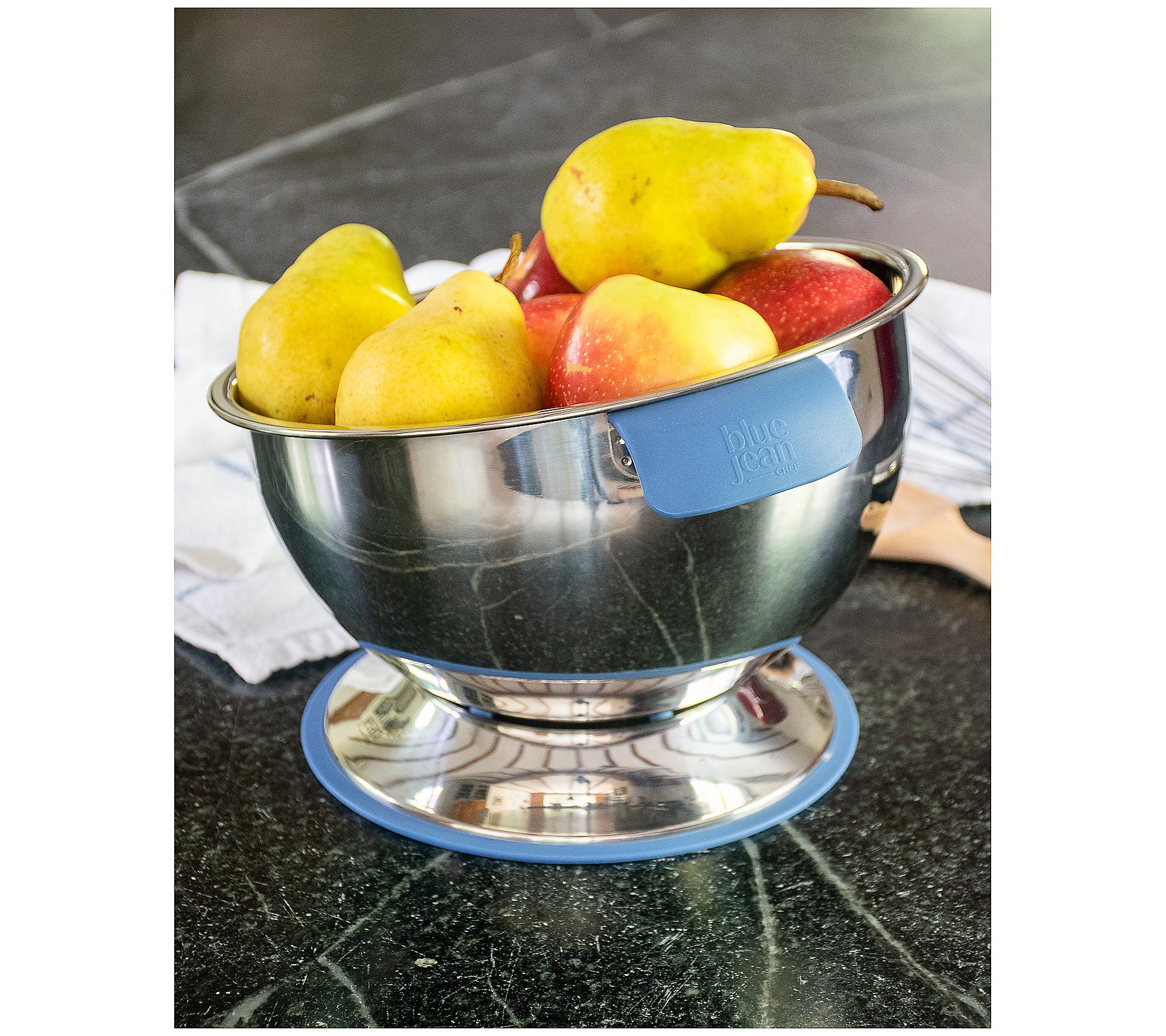 Cuenco mezclador pivotante de acero inoxidable Blue Jean Chef de 5 cuartos de galón - Imagen 10 de 20