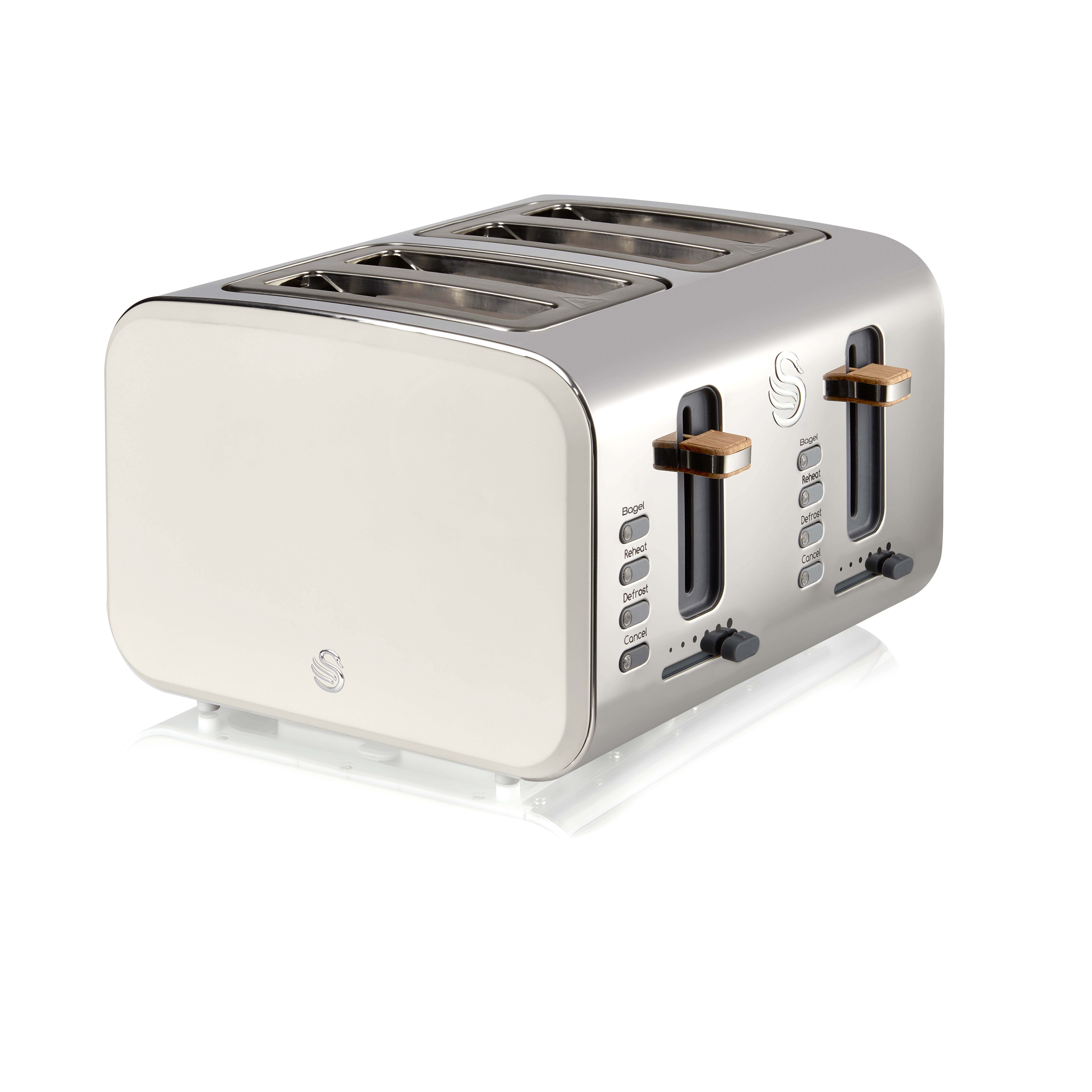 Swan Nordic 4 Slice Toaster - Crumb Tray - Brushed Stainless - 6 settings - NEW - Picture 15 of 21