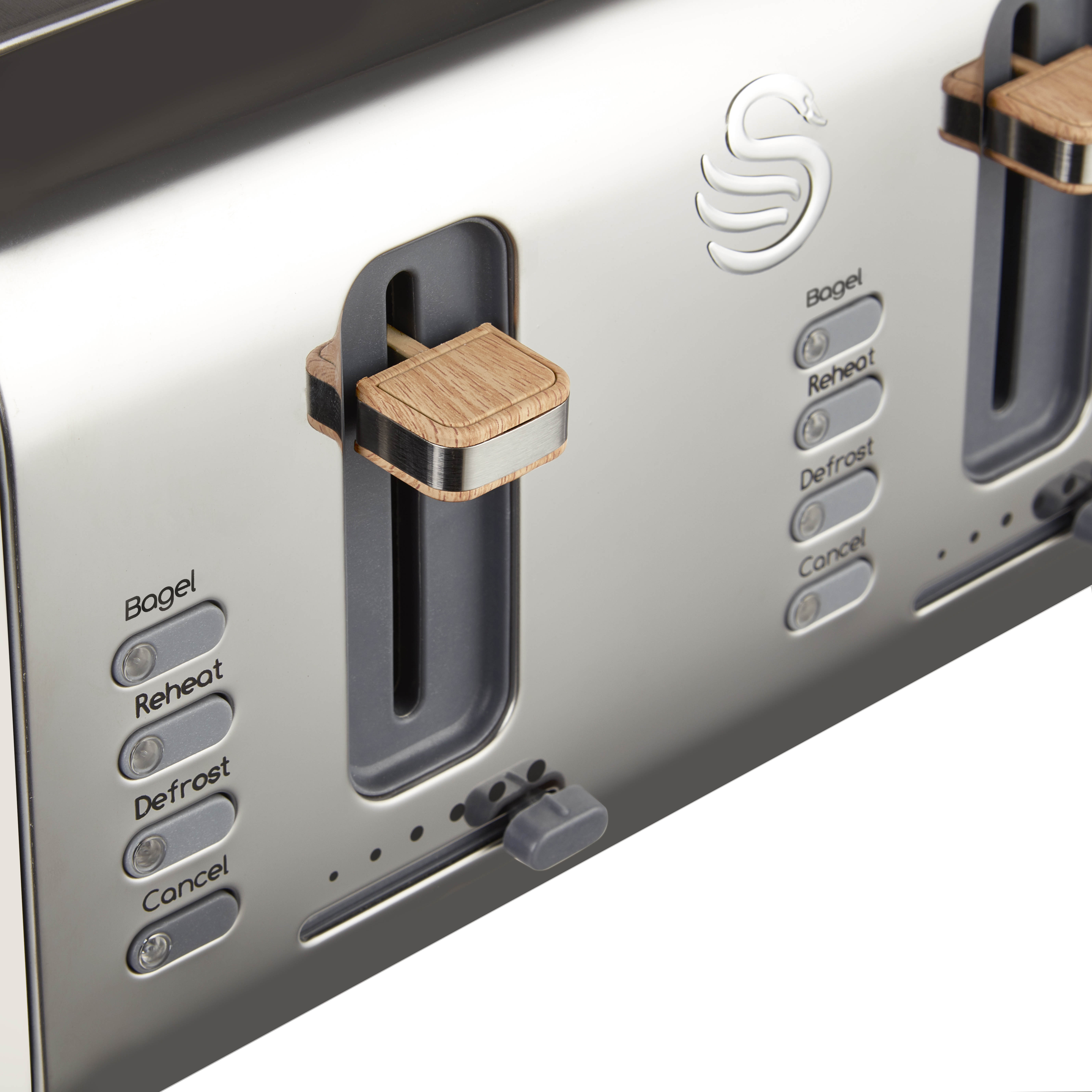 Swan Nordic 4 Slice Toaster - Crumb Tray - Brushed Stainless - 6 settings - NEW - Picture 17 of 21