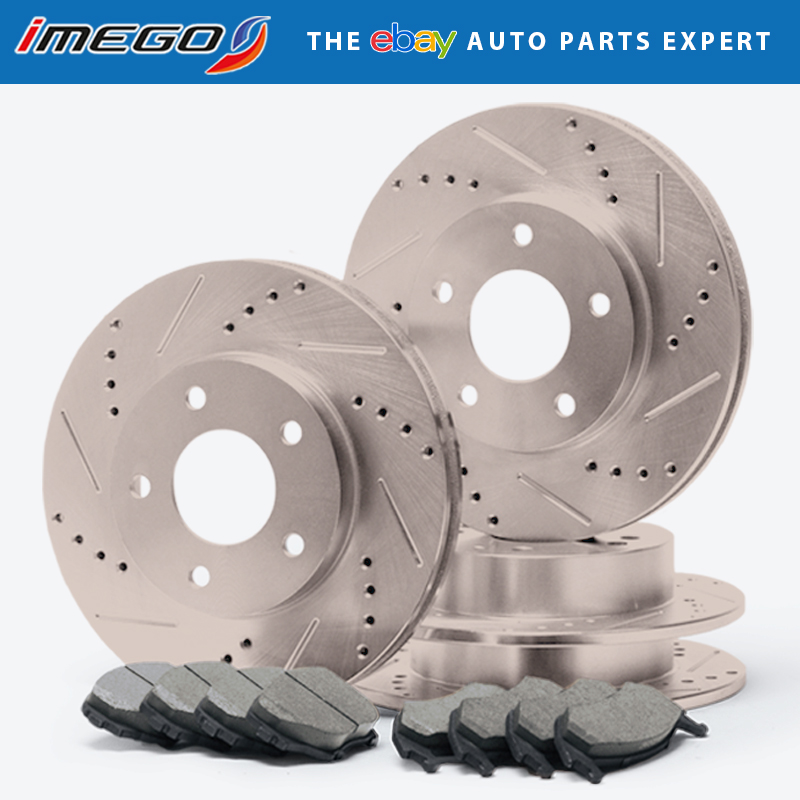 Fit 2007-2009 Chrysler Sebring Front Sport Blank Brake Rotors+Ceramic Brake Pads