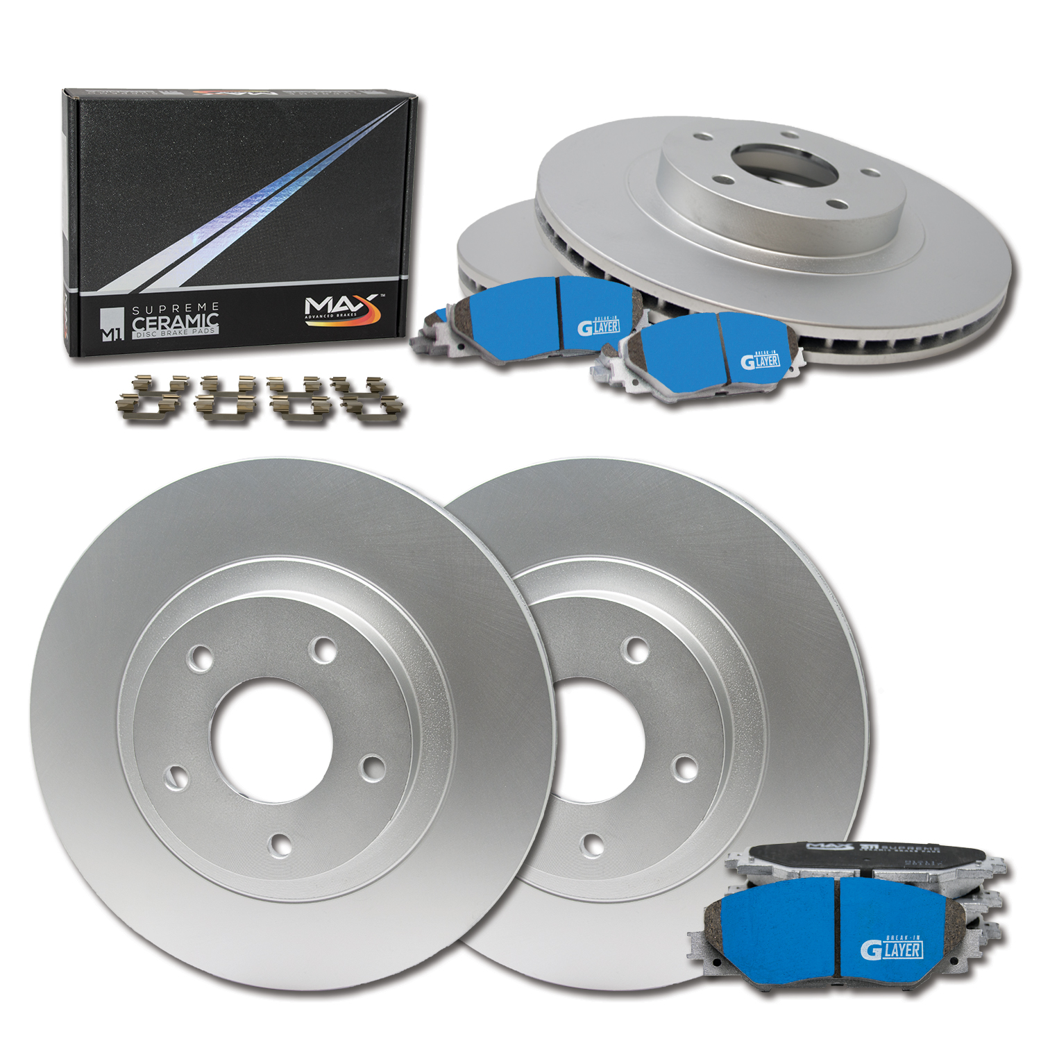 OE Replacement 2010 2011 Ford Ranger 2WD Rotors Metallic Pads F