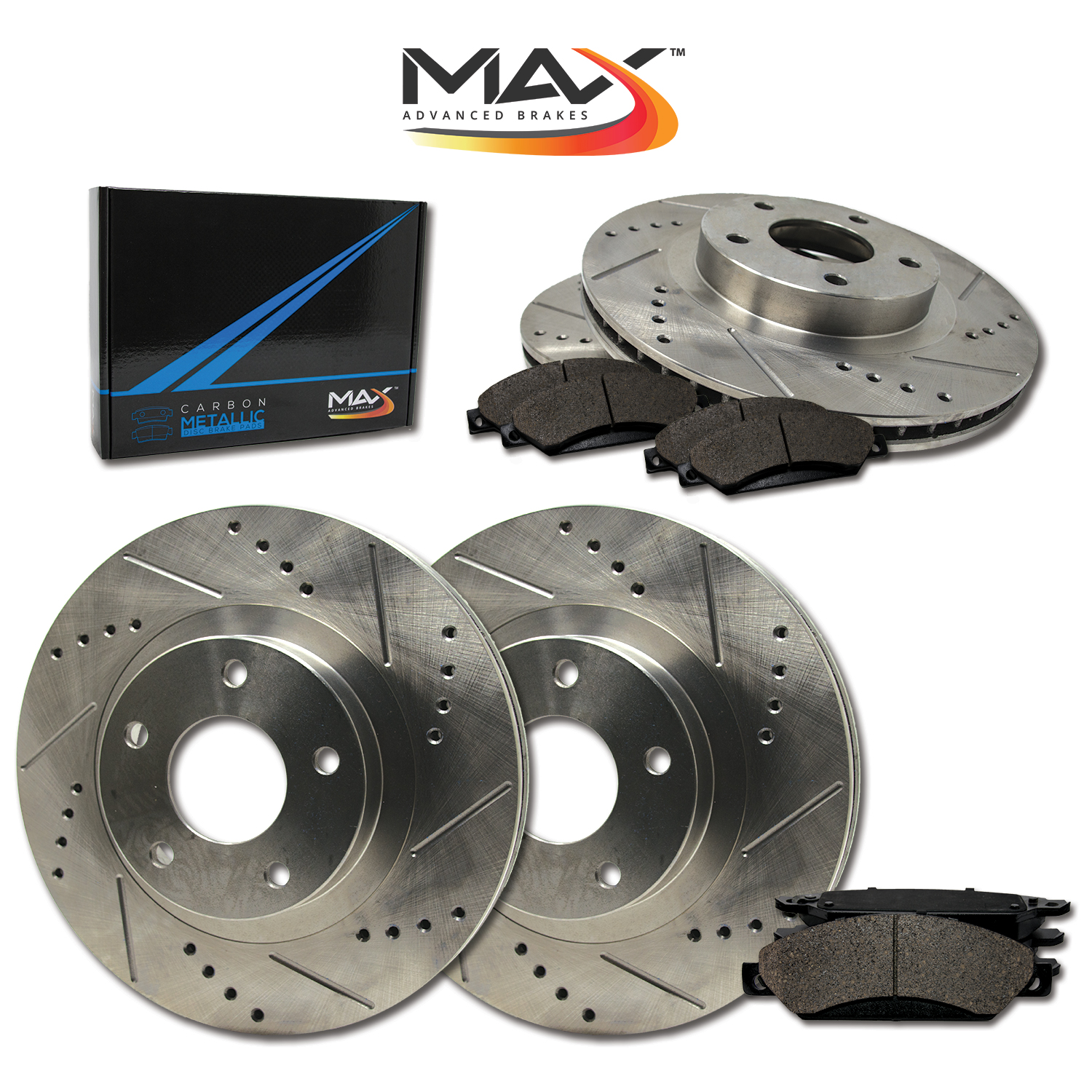 2006 2007 2008 for Lincoln Town Car Front /& Rear Brake Rotors and Pads