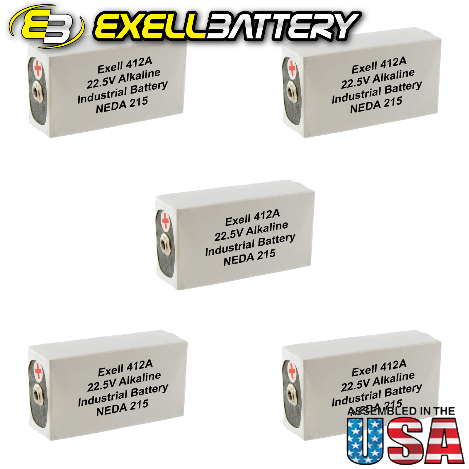 5x Exell 412A Alkaline 22.5V Battery NEDA 215, 15F20, BLR122 FAST USA SHIP eBay
