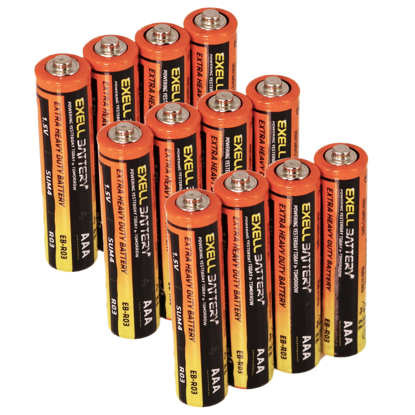 12PC Exell EBR03 AAA Super Heavy Duty Batteries Replace LR3, HP16, AM4, 4003 eBay