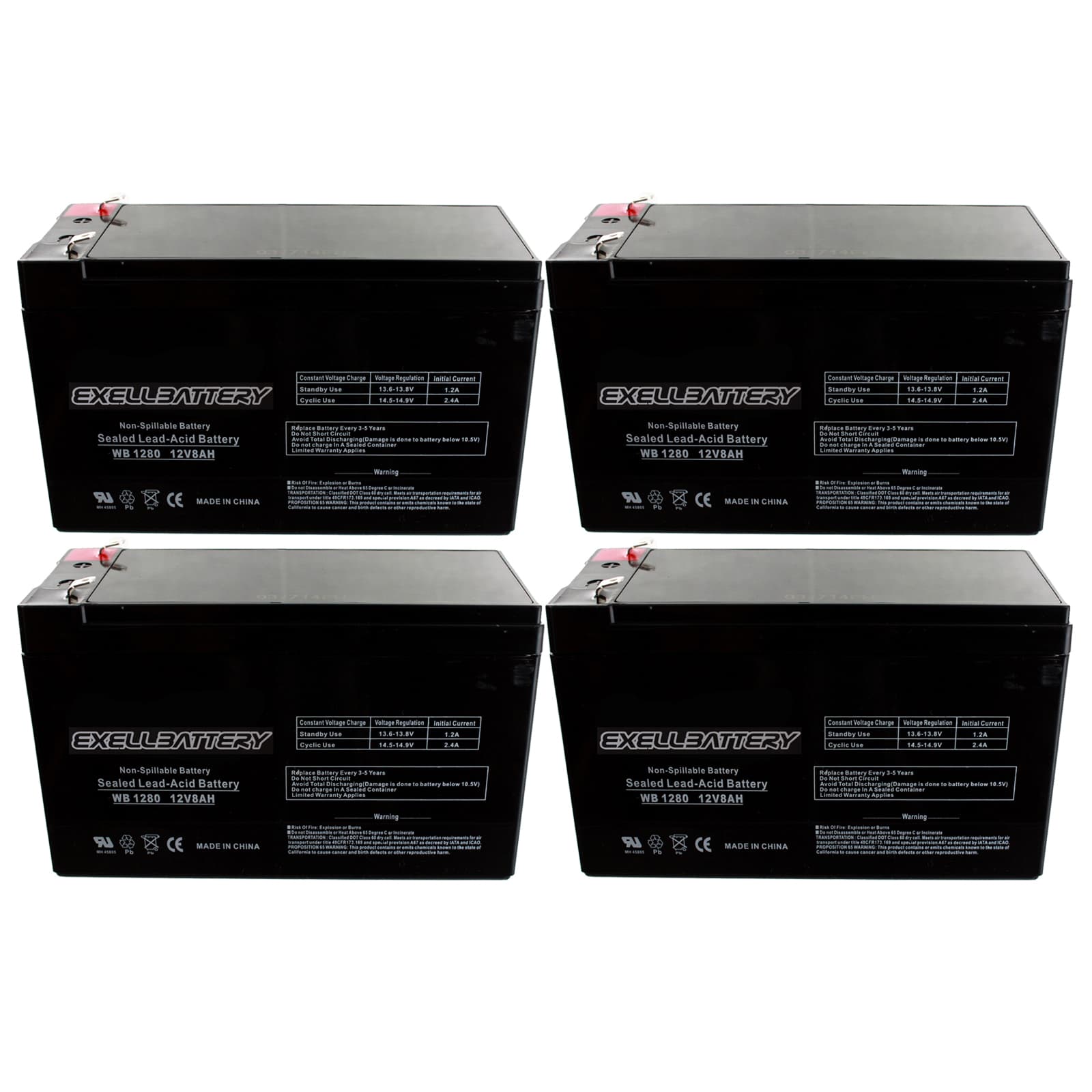 PowerStar 12V 7AH Replacement Battery - Compatible With UB1280, F2 Terminal For APC Security Systems
