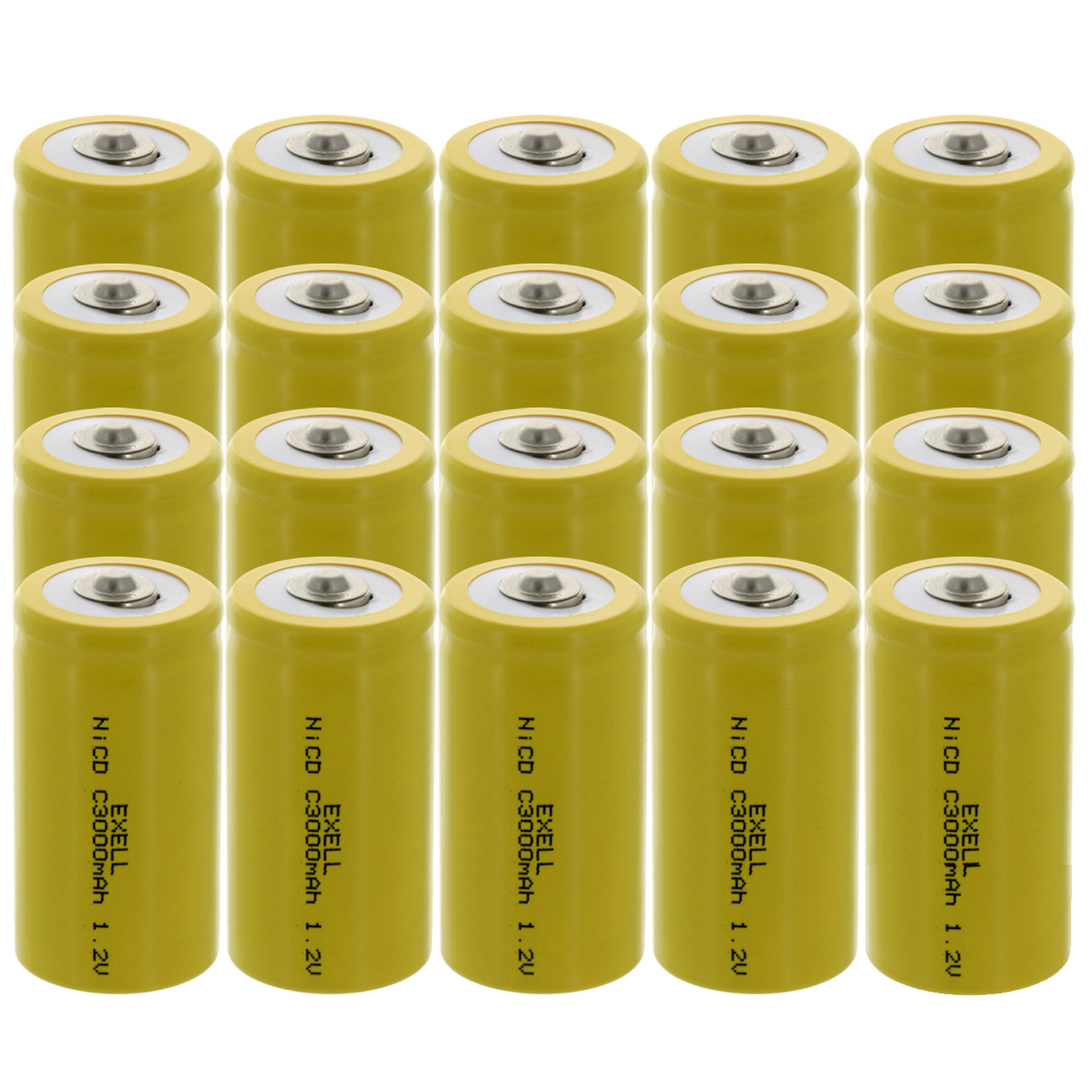 toothbrushes electric tools 15-PACK Exell C Size 1.2V 3000mAh NiCD Button Top Rechargeable Battery for medical instruments//equipment radio controlled devices electric razors