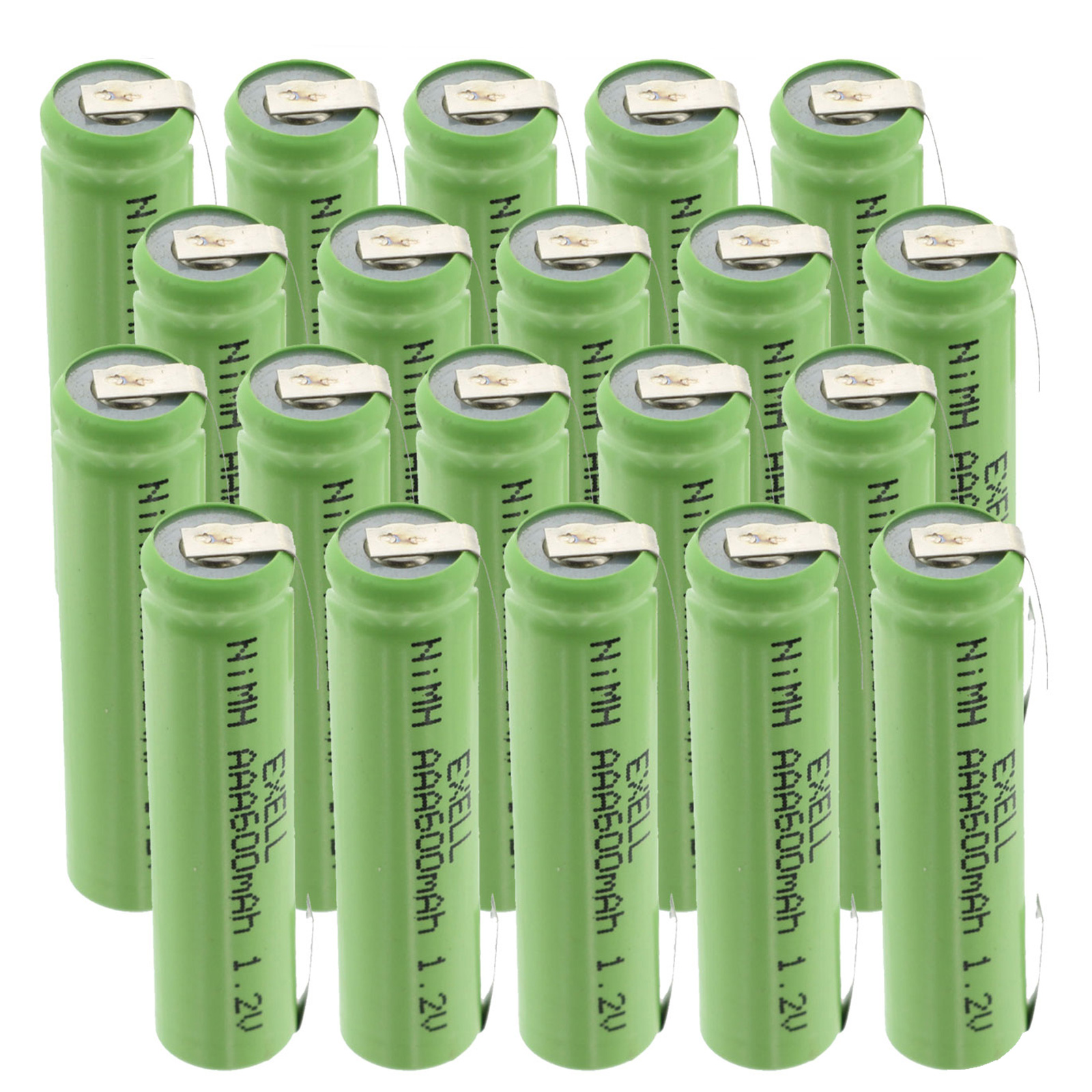 20x Exell 1.2V NIMH AAA 800mAh Rechargeable Batteries w/ Tabs FAST USA