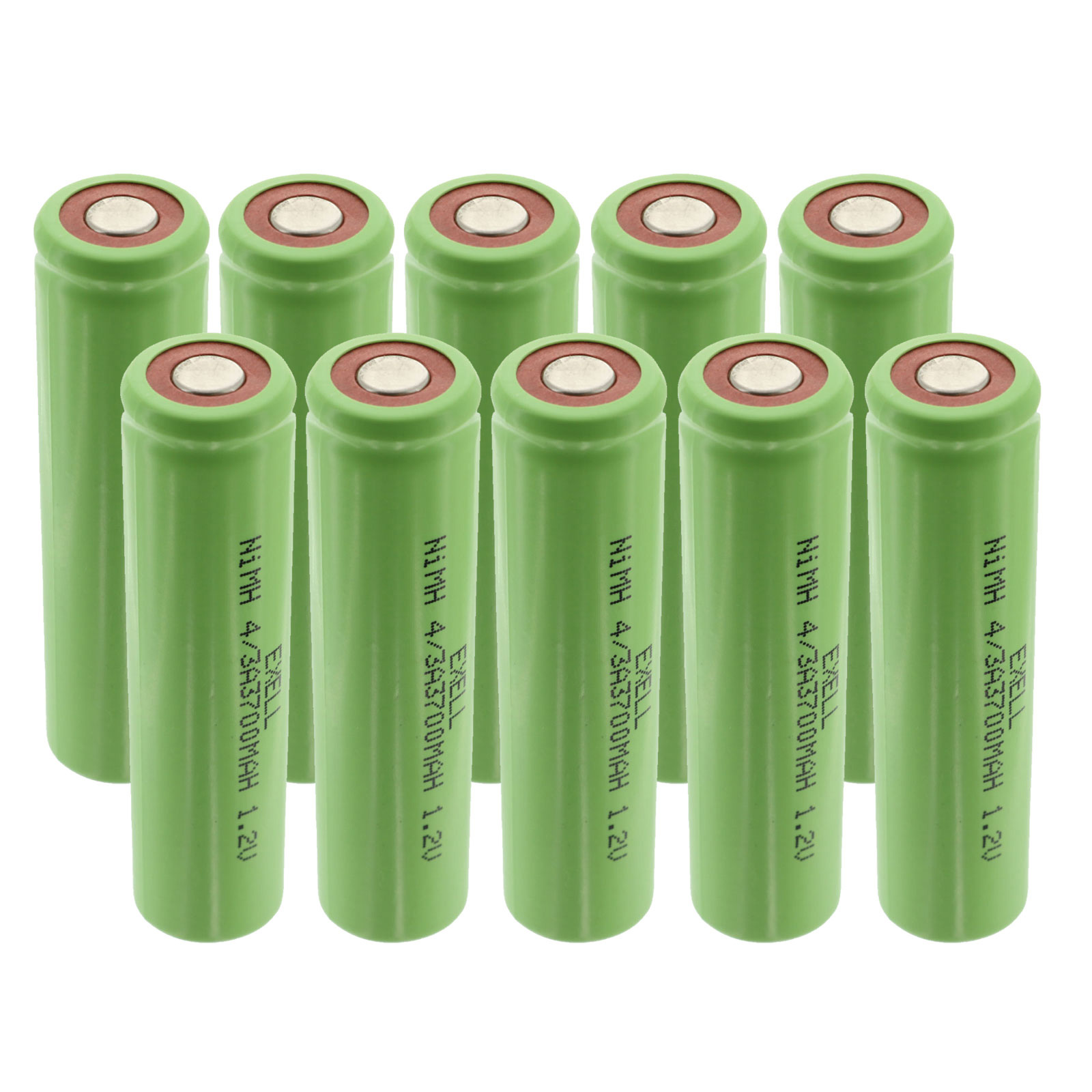 10x 1.2V 4/3A Rechargeable Flat Top Batteries For LED Lights, Tools, Meters 813662024068 eBay