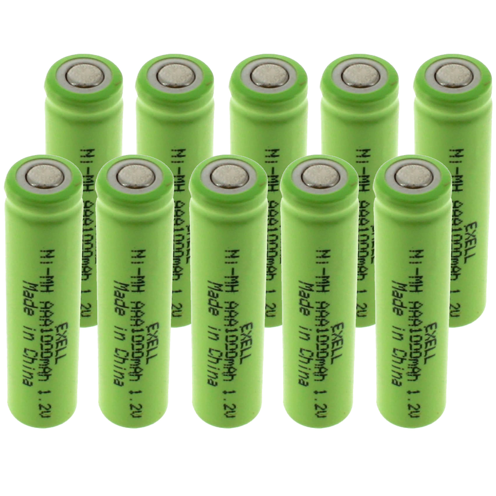 Exell 1.2-Volt Nickel-Metal Hydride Rechargeable Flat-Top Battery