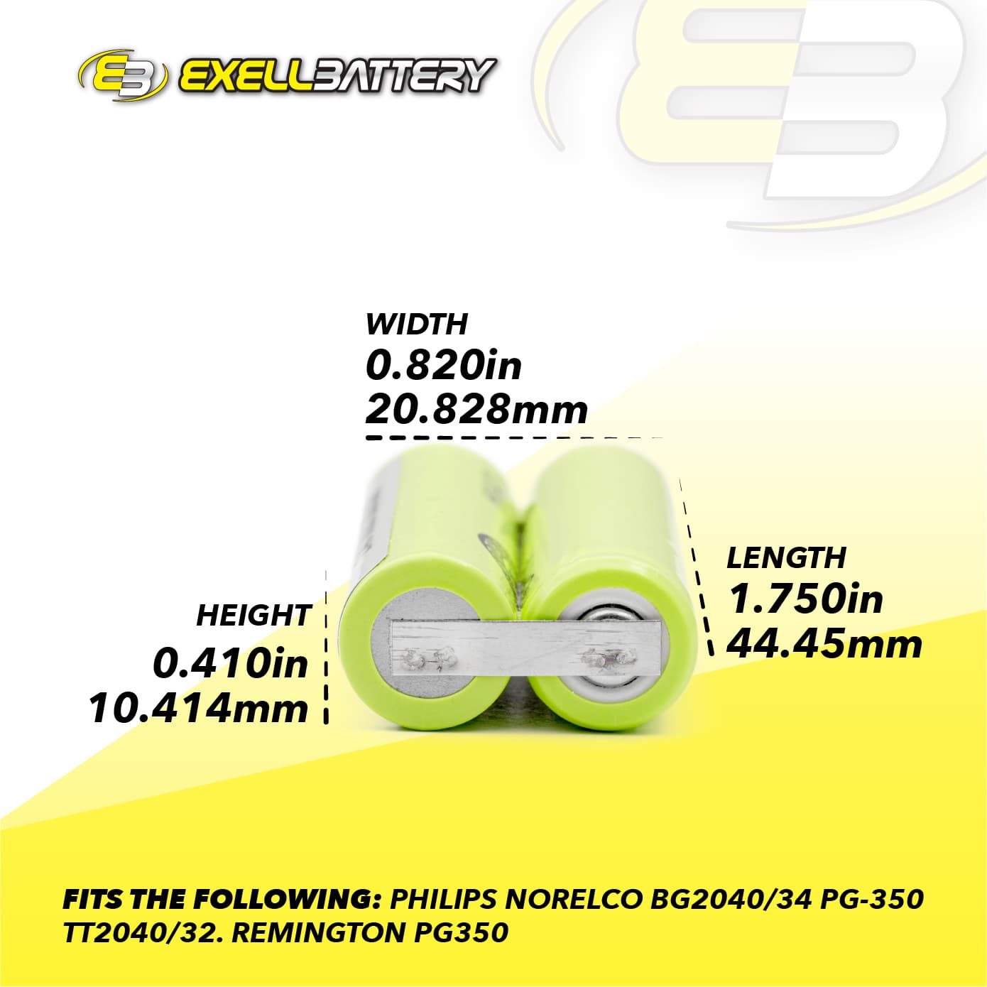 2.4V NiMH 800mAh Razor Battery For Philips Norelco 7100 BG2040/34