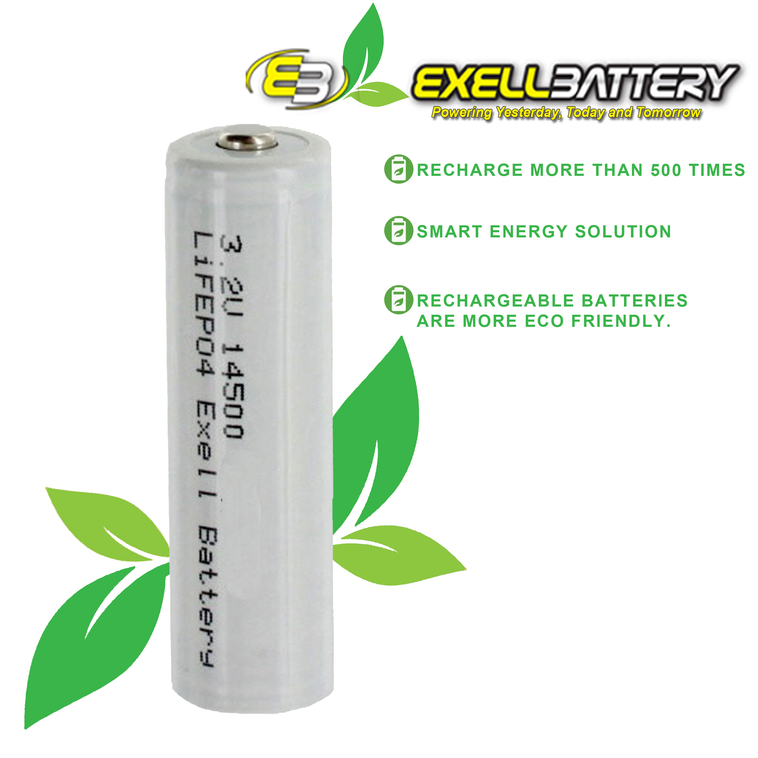 exell-battery-3-2v-500mah-lifepo4-size-aa-14500-rechargeable-solar