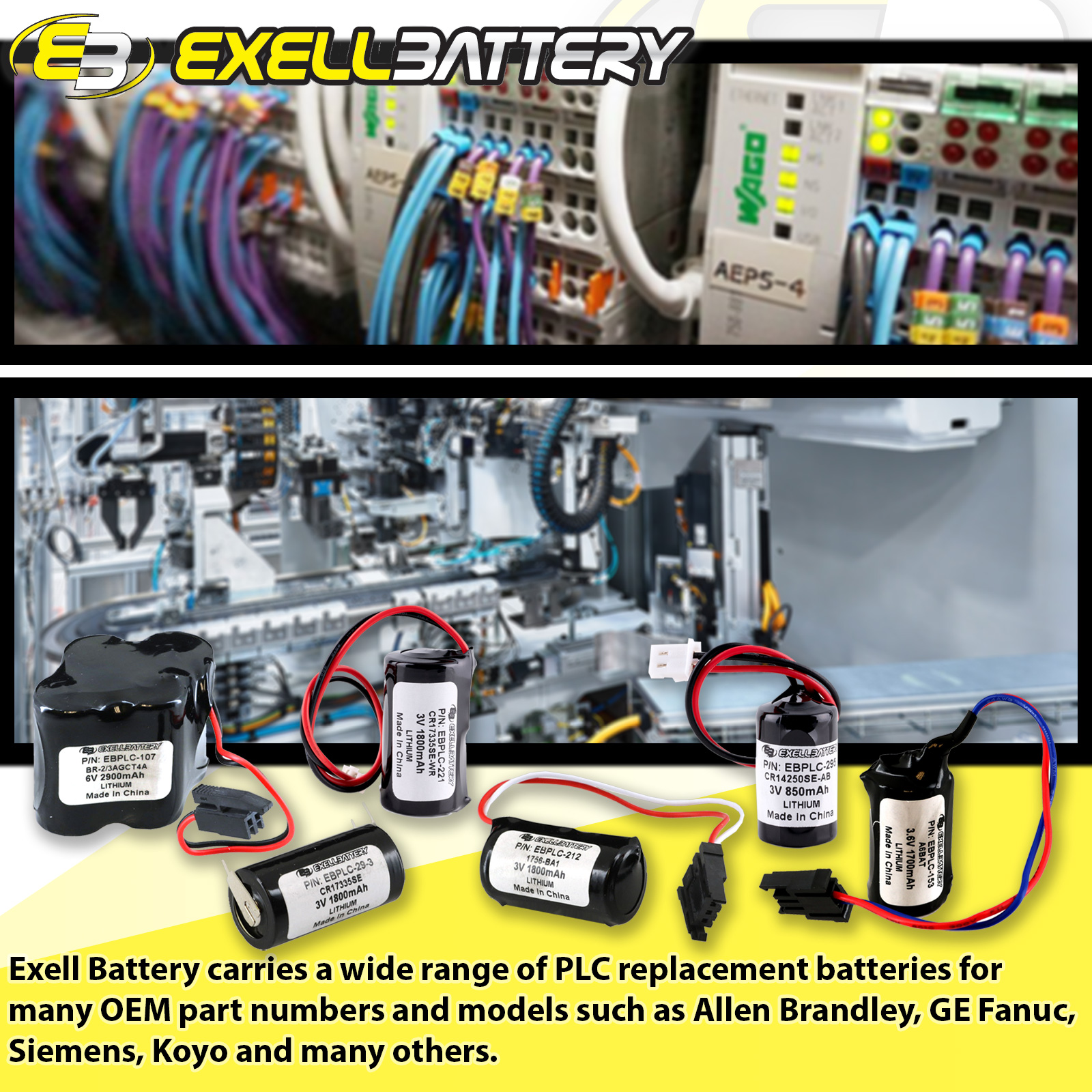 Zingz PLC Battery – 3V 1800mAh – Replaces Energy+ B9670AB, 1756-BA1, 94194801, 1756-L1 – New