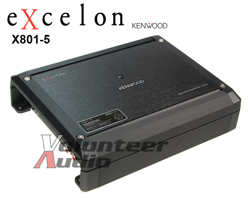 Kenwood Excelon X8015 Class D 5 Channel Amplifier 1200 Watt max Amp