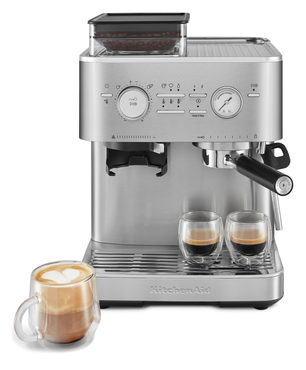 Semi Automatic Espresso Machine with Burr Grinder