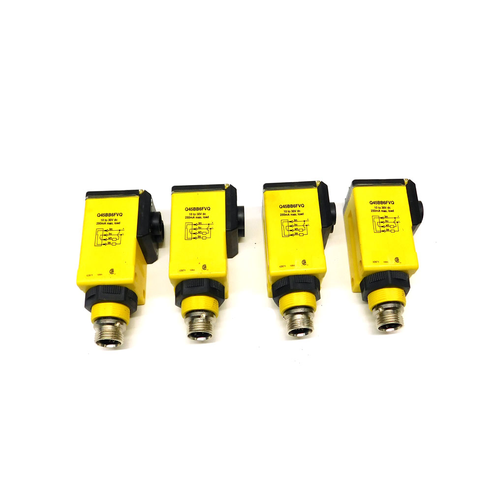 Lot Of 4 Banner Engineering Q45bb6fvq Photoelectric Sensors 10 To