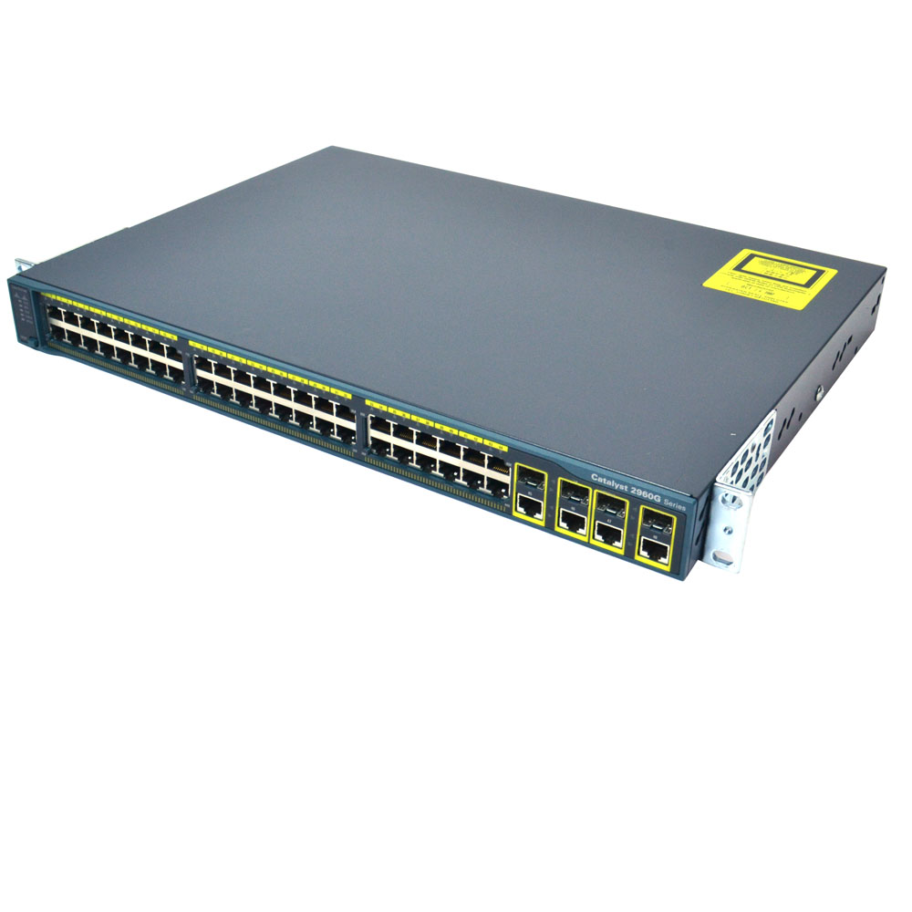 Cisco WS-C2960G-48TC-L 48 Port 10//100//1000 Gigabit Switch 4 SFP Uplinks GE KMJ