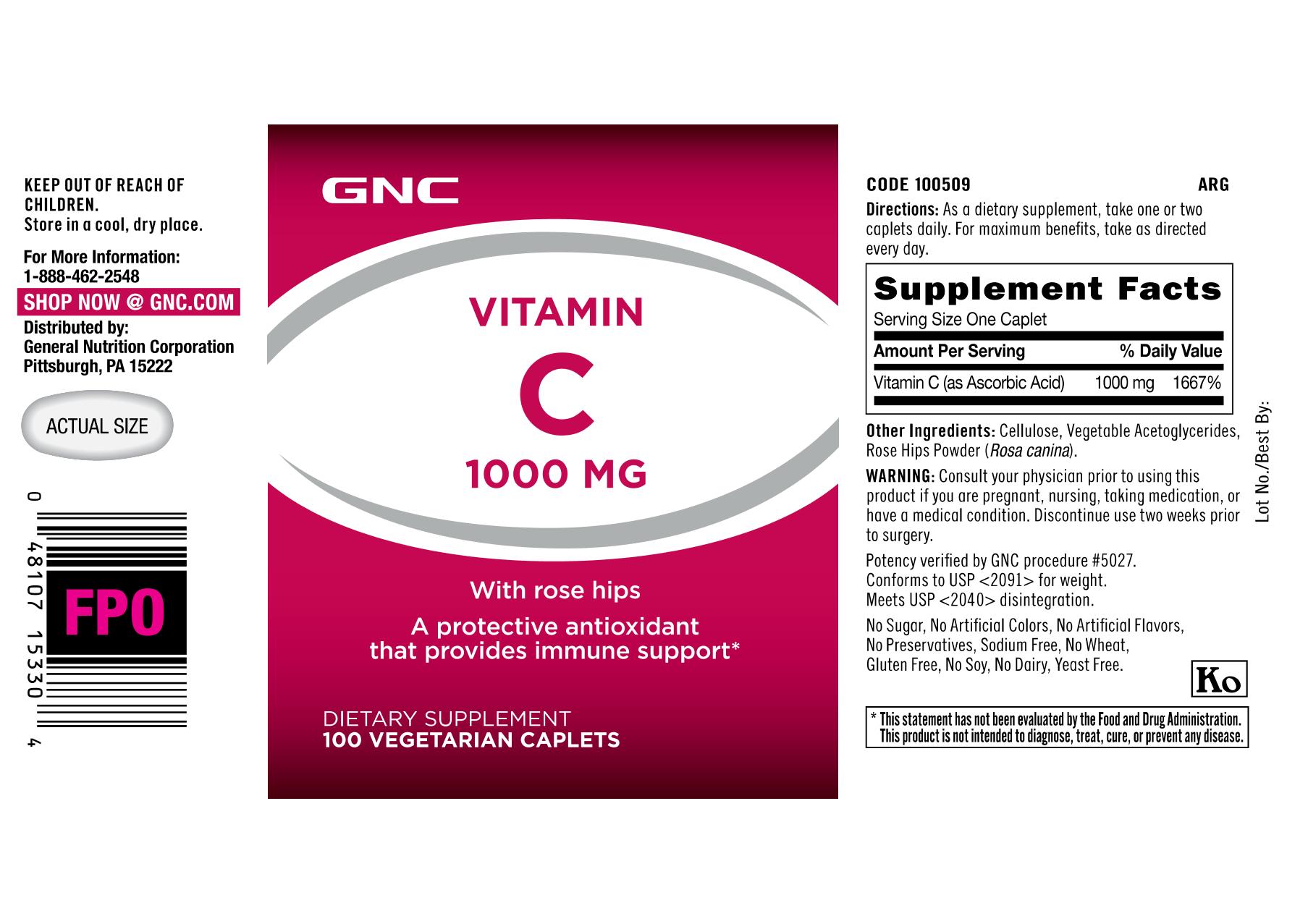 GNC Vitamin C 1000 MG eBay