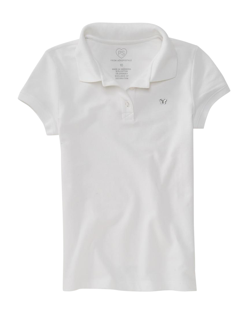 aeropostale kids ps girls' solid pique polo shirt | eBay