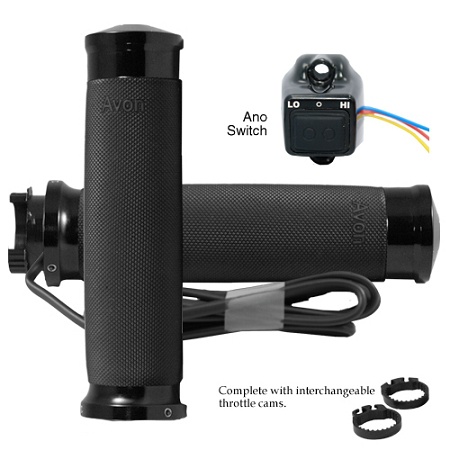 Black Avon Tyres Grips Throttle Boss for Custom Contour Grips