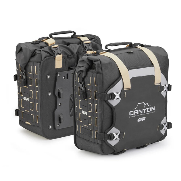 あ30キロ GIVI Canyon Adventure Unifit Saddlebags 35L Black | eBay