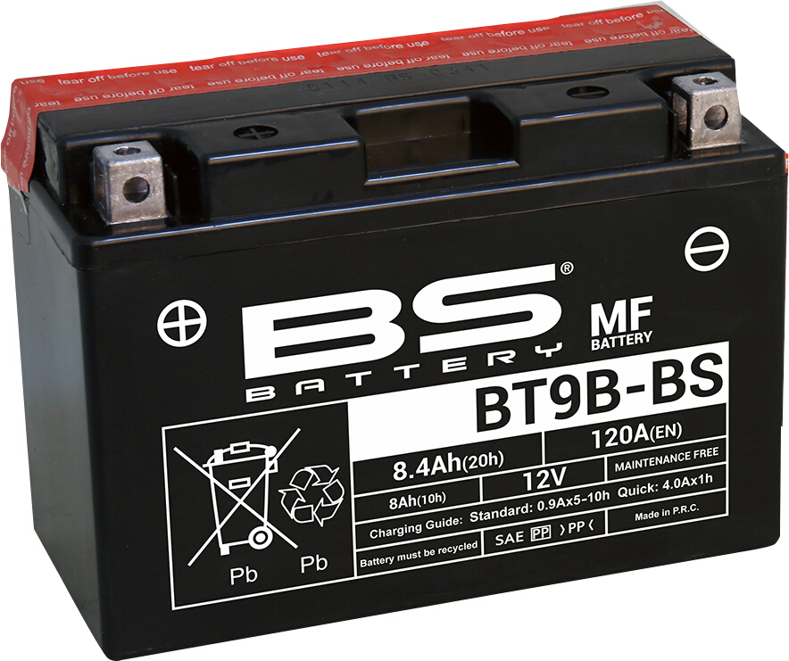 Michii BS Battery Maintenance Free Battery BT9B-BS for Yamaha Raptor 700R