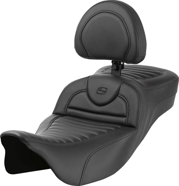 M Saddlemen RoadSofa Tuck-N-Roll Ext. Reach Seat With Backrest