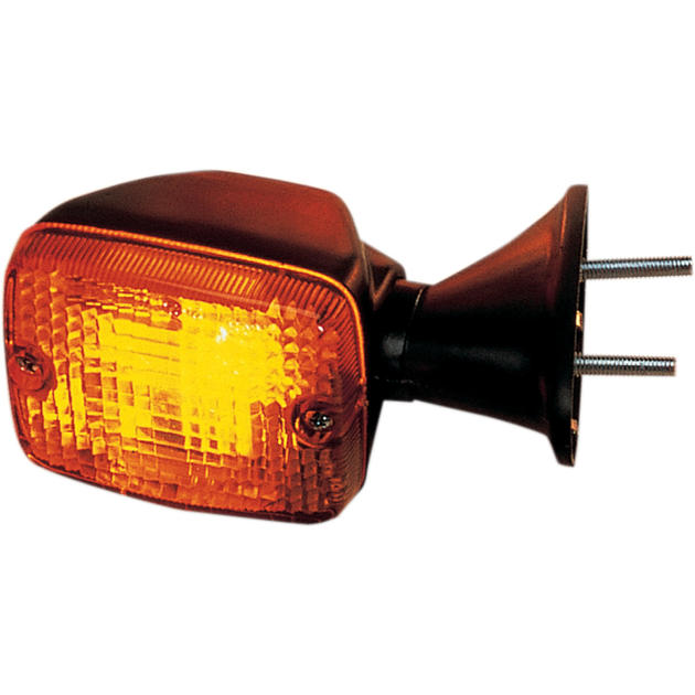 K&S DOT Turn Signal Assembly D/F Front Black Amber #25-2075 for